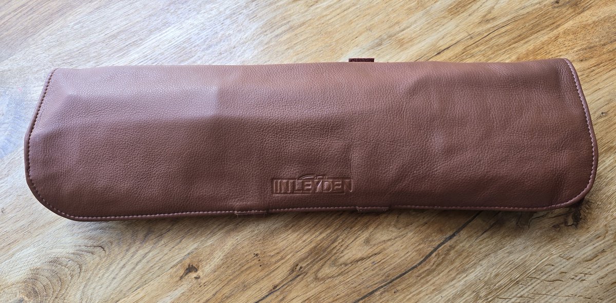 InLeyden Cognac Leren messenmap - messentas - messenhoes - messenfoudralen.