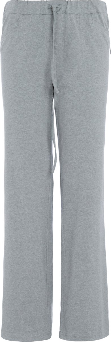 Knit Factory Lily Broek - Dames broek - Dames pantalon - Pantalon met steekzakken - Lange broek - Superzacht door 96% viscose en 4% elastaan - Elastisch - Wijde broek - Broek voor in de lente, zomer en Herfst - Licht Grijs - M