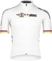 BIORACER Wielershirt Heren korte mouw - Official Team BDR - Model Icon - Iconische Witte Kleur - Wit - Maat XXXL - Fietskleding voor Wielrennen
