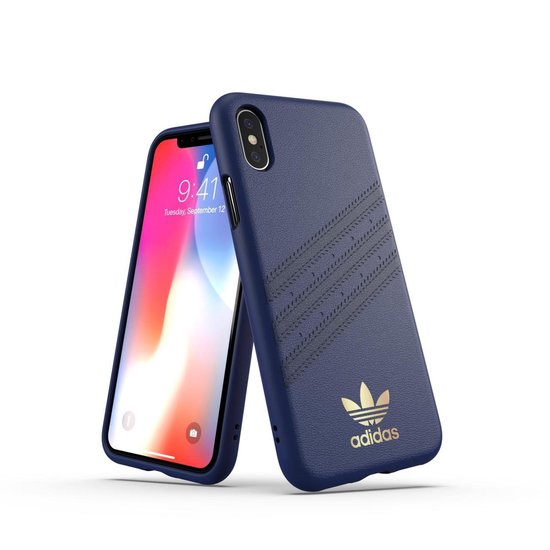 adidas Originals Moulded Case PU iPhone X XS - blauw hoesje