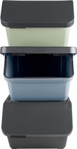 Sunware - Unité de Sigma home - Set de 3 - 45L - Avec couvercle - Anthracite Blauw Vert