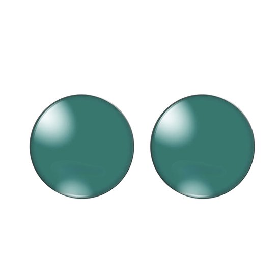 Clip oorbellen- Turquoise groen -2cm-Geen gaatjes-Charme Bijoux