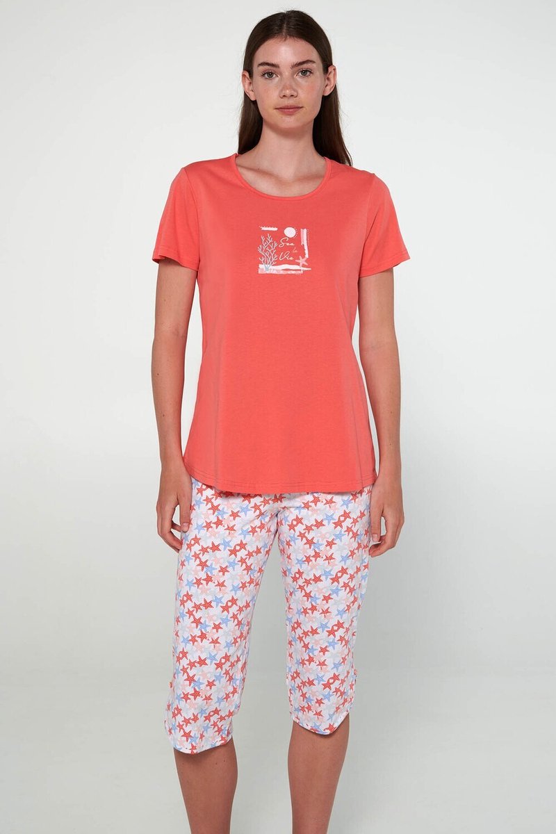 Vamp - Pyjama - Coral Berry - 100% katoen - S
