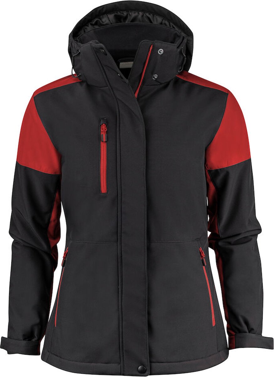 Printer PRIME PADDED SOFTSHELL PRIME LADY 2261072 - Zwart/Rood - L