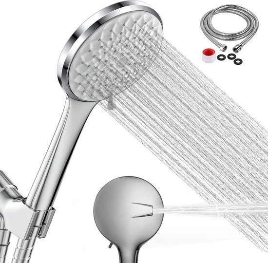 Douchekop met slang, regendouche, spaardouchekop waterbesparend, grote