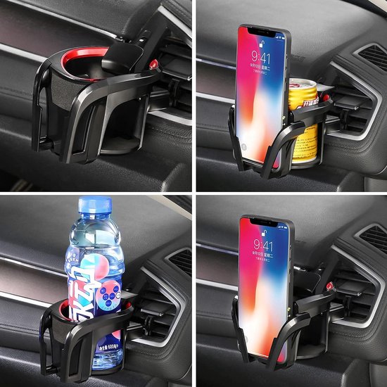 Dubbele Autobekerhouder 2-in-1 Multifunctionele Flessenhouder Voor Het Interieur Van De Auto
