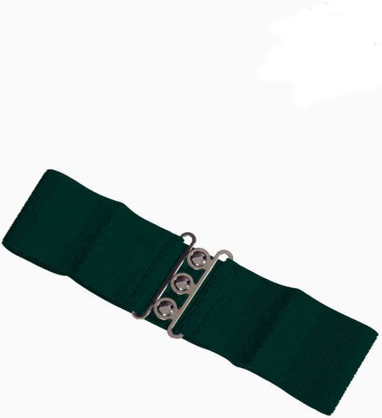 Elastische tailleriem 'Vintage stretch waist belt' groen LARGE - Banned Retro