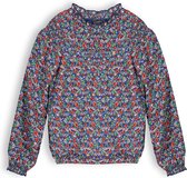 Meisjes blouse floral - Tanily - Ensign blauw