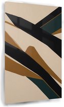 Tableau à rayures minimalistes - Tableau abstrait sur verre - Tableaux sur Glas art minimal - Décoration murale classique - Tableaux en plexiglas - Décoration murale salon - 80 x 120 cm 5mm