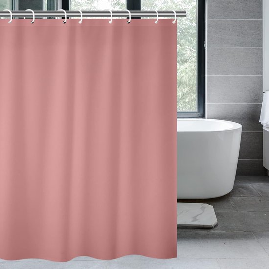 XDNHD 80-180 cm breedte x 180/200 cm druppel 3D roos bloem polyester douchegordijnen schimmelbestendig waterdicht douchegordijn voor natte kamer met haken