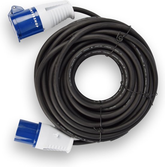 IntuiFlex CEE Beschermboxset, kabelhaakse koppeling naar CEE-stekker, 1,5 meter, IP44, 230 V/16 A, 3-polig, voor camping, boot, camper, caravan, camper, stroomkabel IntuiFlex CEE Beschermboxset, kabelhaakse koppeling naar CEE-stekker, 1,5 meter, IP44, 230 V/16 A, 3-polig, voor camping, boot, camper, caravan, camper, stroomkabel