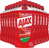 8x Ajax Allesreiniger Fete de Fleur Rode bloemen 1 liter