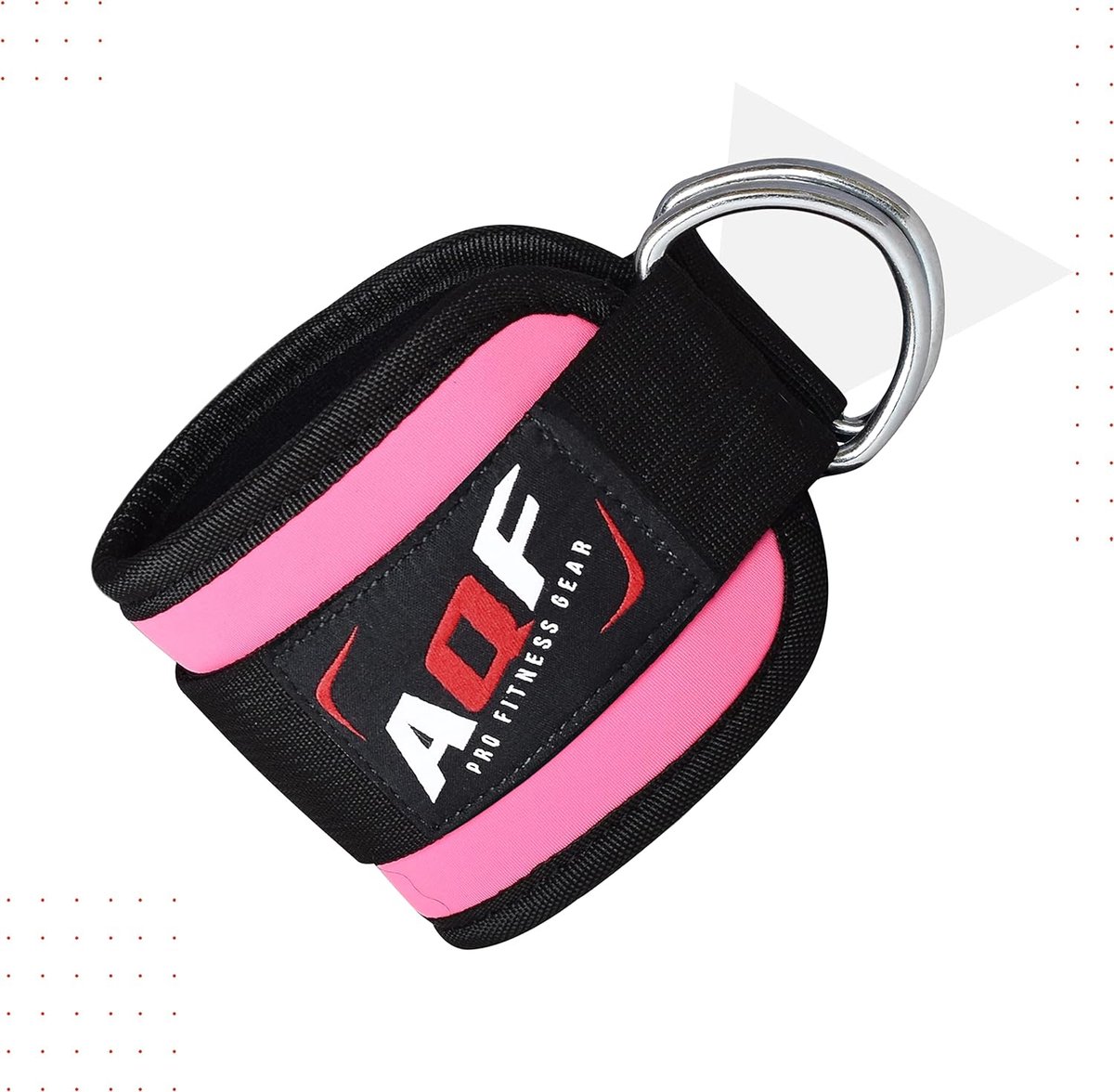 enkelband manchetten workout manchetten kabel machine dubbele ring heffen bevestiging Multi Gym been dij Pulley D-ring (verkocht als Single), roze