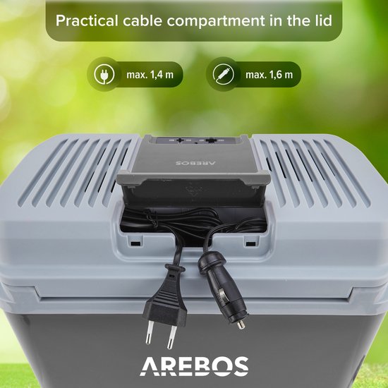 AREBOS Koelbox - Koelbox Elektrisch 12V 230 Volt - Koelbox Auto - 20L - Antraciet van AREBOS — afbeelding 4