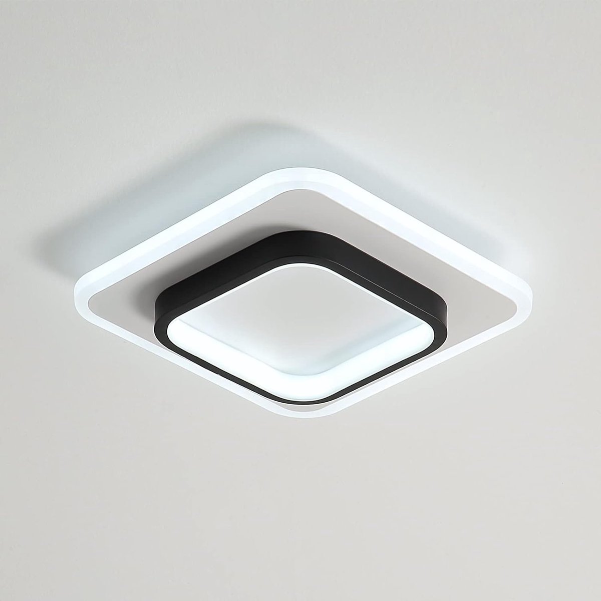 Goeco Plafondlamp - 24cm - Klein - LED - 20W - Vierkante - 2300LM - Dimbaar 3000K / 4500K