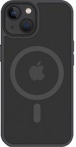 iPhone 13 hoesje Mat Transparant Zwart geschikt voor MagSafe - 6,1 inch