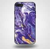 Smartphonica Telefoonhoesje voor iPhone 7/8 Plus met marmer opdruk - TPU backcover case marble design - Goud Paars / Back Cover geschikt voor Apple iPhone 7 Plus;Apple iPhone 8 Plus