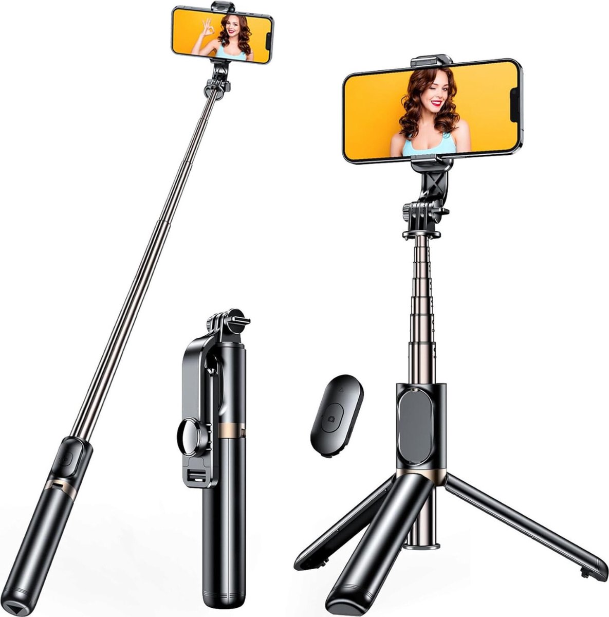 Selfie Stick - Selfie Stick Universeel - Selfie Stick Tripod - Selfie Stick Bluetooth