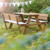TIMBELA M012-1 Table Enfant en Bois - Table et Chaise - Salon de Jardin