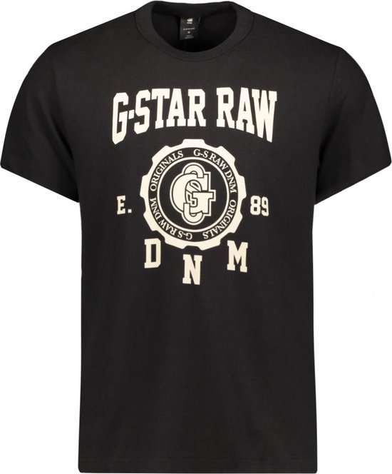 G-Star RAW T-shirt Collegic R T D24447 D593 Dk Black Mannen Maat - S
