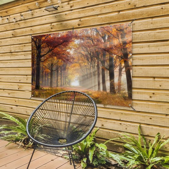 Affiche de jardin Automne - Forêt - Arbre - 120x80 cm - Jardin