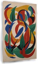 Levendig - Abstract muurdecoratie - Schilderij modern - Wanddecoratie klassiek - Schilderijen canvas - Muurkunst - 40 x 60 cm 18mm