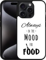 Cazy Hardcase Hoesje geschikt voor iPhone 15 Pro Mood for Food Black