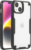 Geschikt voor iPhone 14 / 13 Hoesje - Case Cover - Stevige Bumpers - Backcover - Anti Shock - Telefoonhoesje - Hybrid X Fonu - Doorzichtig - Transparant