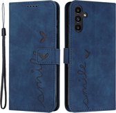 Coverup Smile Book Case - Geschikt voor Samsung Galaxy A05s Hoesje - Blauw