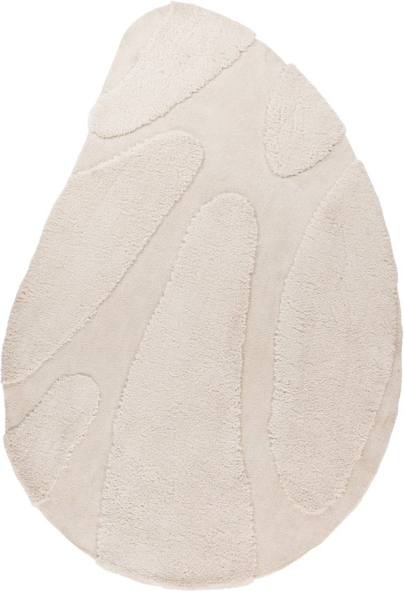 Organisch Vloerkleed | Tapijt | Milano | Rivieren | Crème | 200x290 cm op Prijzenvolger.com