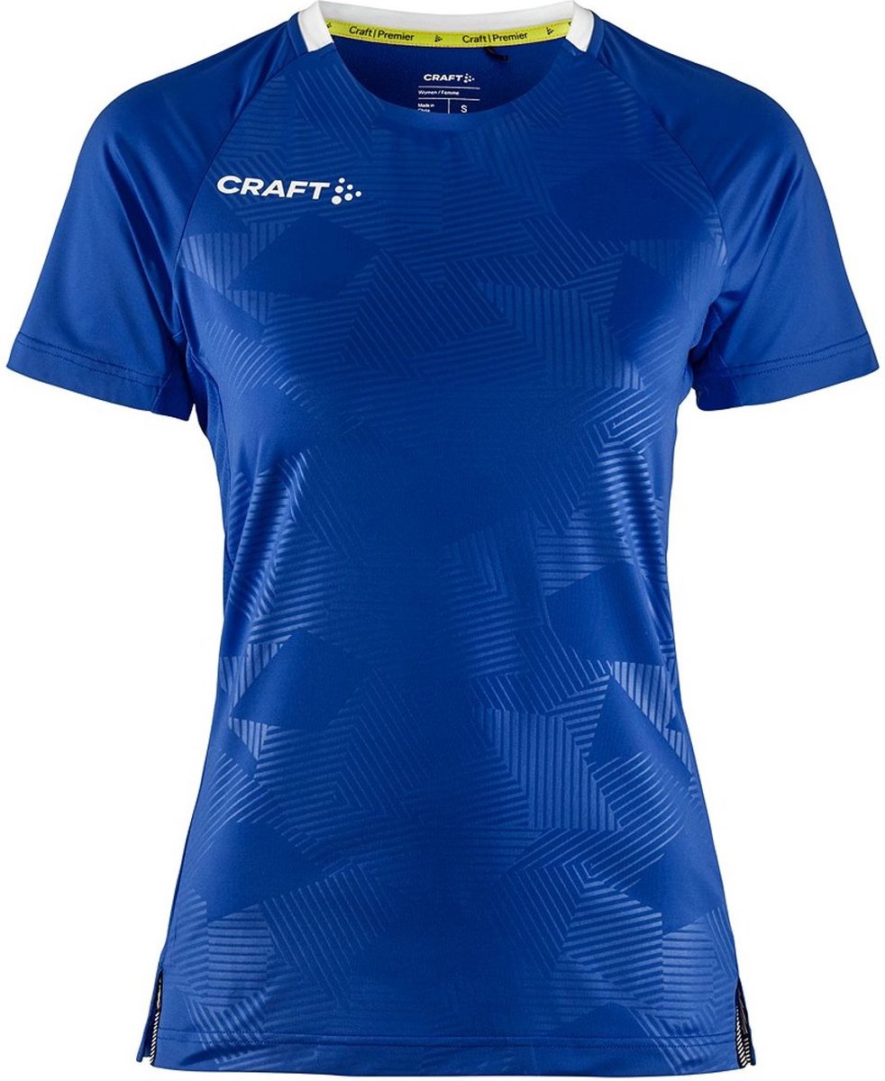 982x1200.jpg Craft Premier Solid Shirt Korte Mouw Dames - Royal | Maat: XL - Afbeelding 1