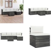 vidaXL 6-delige Loungeset met kussens pallet massief grenenhout - Loungeset - Loungesets - Tuinset - Tuinsets