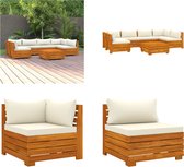 vidaXL 7-delige Loungeset met kussens massief acaciahout - Pallet Loungeset - Pallet Loungesets - Pallet Loungebank - Loungeset