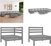 vidaXL 13-delige Loungeset massief grenenhout grijs - Loungeset - Loungesets - Tuinsets - Tuinsets