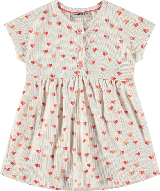 Babyface baby girls rib dress Meisjes Jurk - ivory - Maat 80