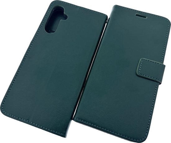 Étui Bookcase Portefeuille + Lot de 2 Glas Adapté à : Samsung Galaxy A14 - 4G & 5G - Vert