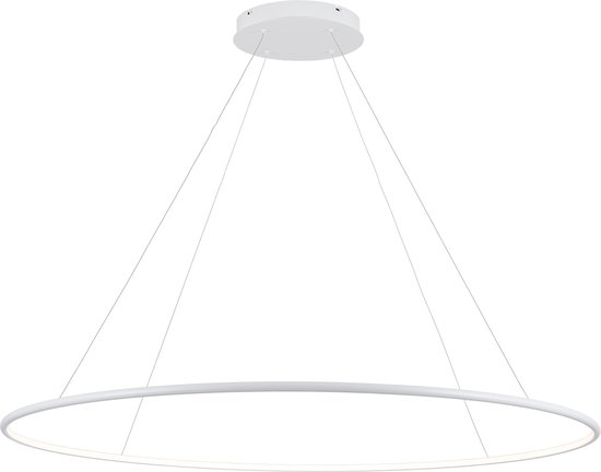 Grande lampe annulaire cercle fin blanc dimmable 64W