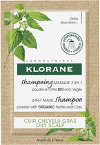 Klorane Shampoo 2in1 Poedermasker met Biologische Brandnetel en Klei 8 Zakjes