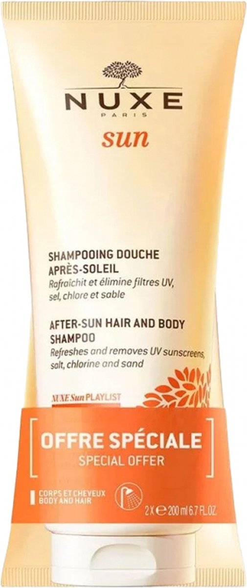 Nuxe Sun Shampoo Douche AfterSun Lichaam en Haar Set van 2 x 200 ml bol