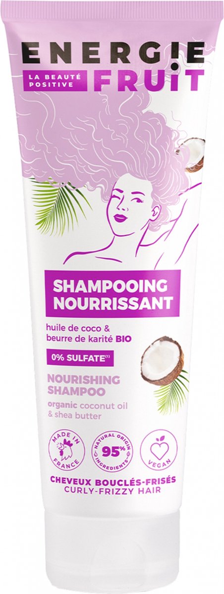 ENERGIE FRUIT Shampoo voor krullend of krullend haar COCO en Shea Butter - 250 ml