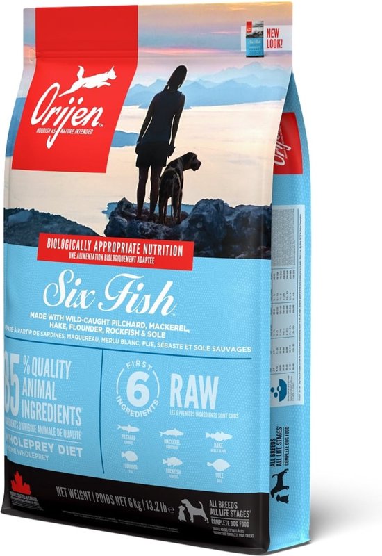 Orijen - Six Fish Dog Whole Prey - Hondenvoer - 6 kg