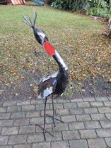 Floz Design metalen vogelbeeld - kraanvogel - groot vogelbeeld - 94 cm - fairtrade