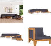 vidaXL 12-delige Loungeset met kussens massief acaciahout - Loungeset - Loungesets - Houten Loungeset - Houten Loungesets