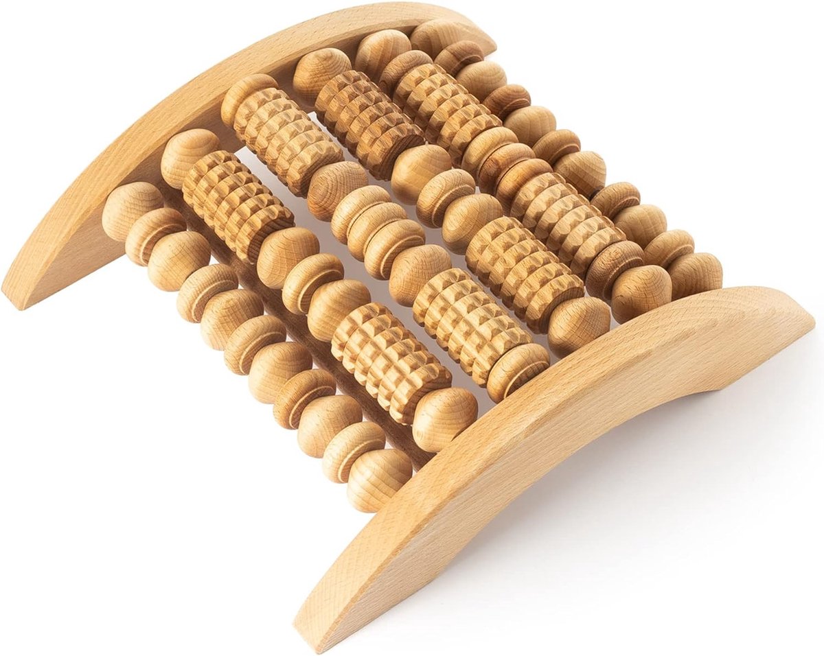 Goedkoopste Accessories massage massagerol massageroller massageapparaat voetmassage apparaat voetroller voetmassage van hout 29x24,5 cm