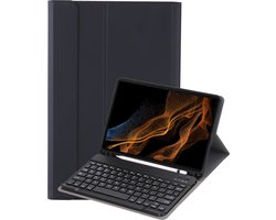 Hoes - Geschikt voor Samsung Galaxy Tab S9 Ultra - Toetsenbord Case - Keyboard Book Cover - Hoesje - Zwart