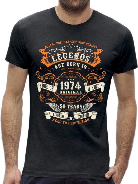 Foto: Limited edition abraham 50 jaar t shirt kado tip man heren maat s verjaardag cadeau 1974