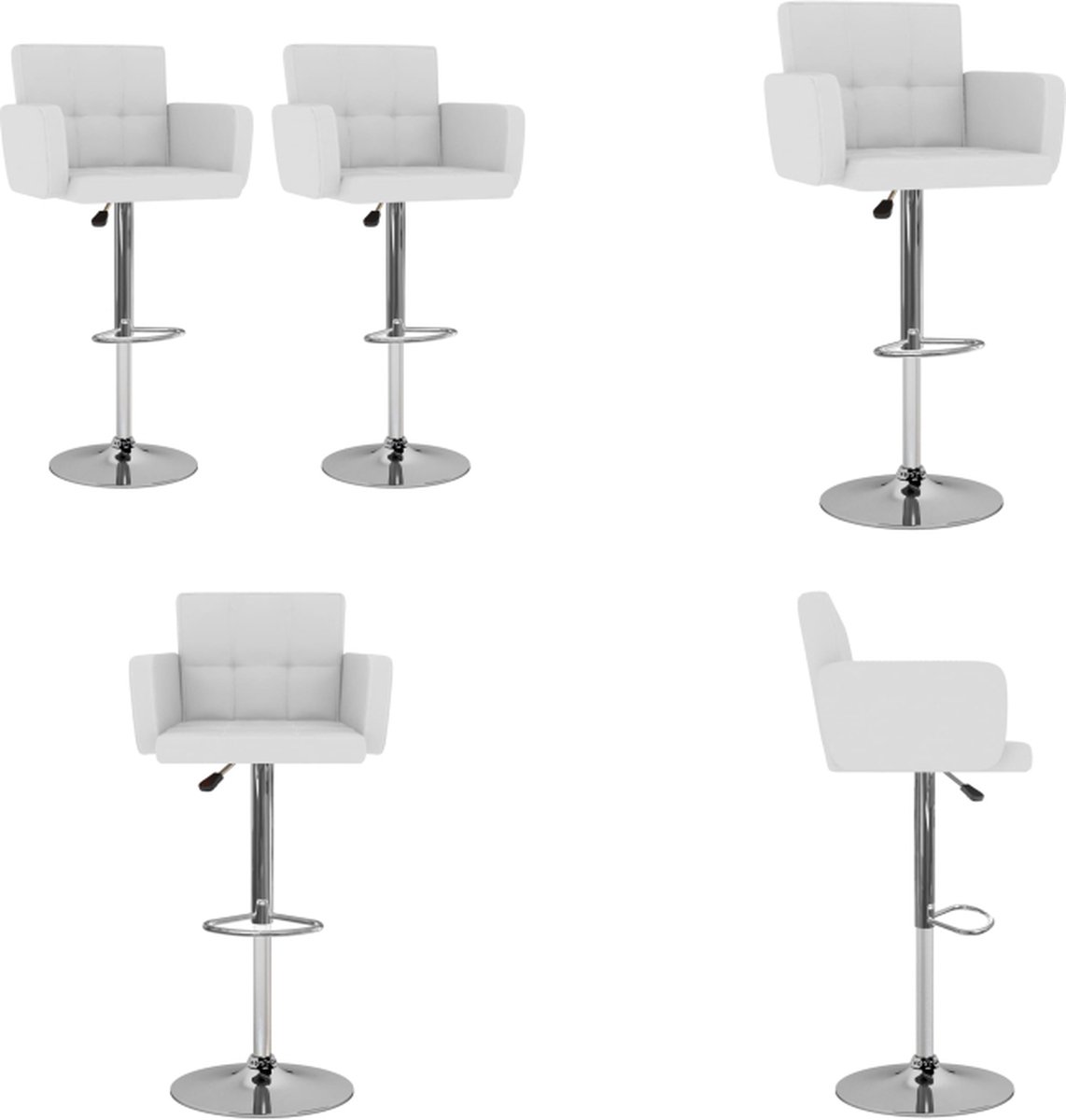 2de kans Barstoel Joa Wit met zwarte poten - Creating Home