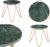 vidaXL Salontafel 40x40x40 cm echt steen met marmeren textuur groen - Salontafel - Salontafels - Salon Tafel - Salon Tafels