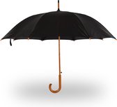 Stijlvolle Zwarte Automatische en Windproof Paraplu voor Volwassenen | Perfect voor Alle Seizoenen en Outfits in Europa | 98 cm Diameter