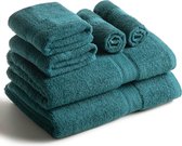 handdoekenset - 2 badhanddoeken, 2 handdoeken en 2 washandjes, dagelijks gebruik, 500 gsm ringgesponnen 100% katoen, zeer absorber